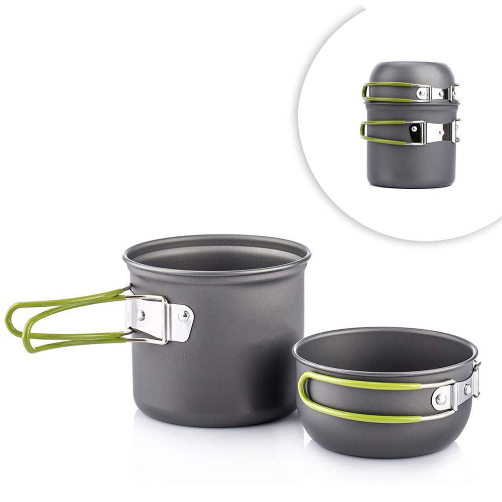 Camping Cooking Pots And Pans - Ultralight Camping Pots Cookware Set Portable