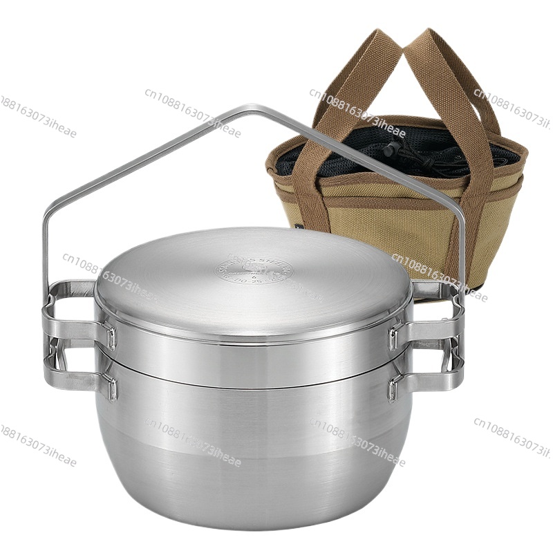 Camping Cooking Pots And Pans - DO-25 thickened stainless steel outdoor hanging