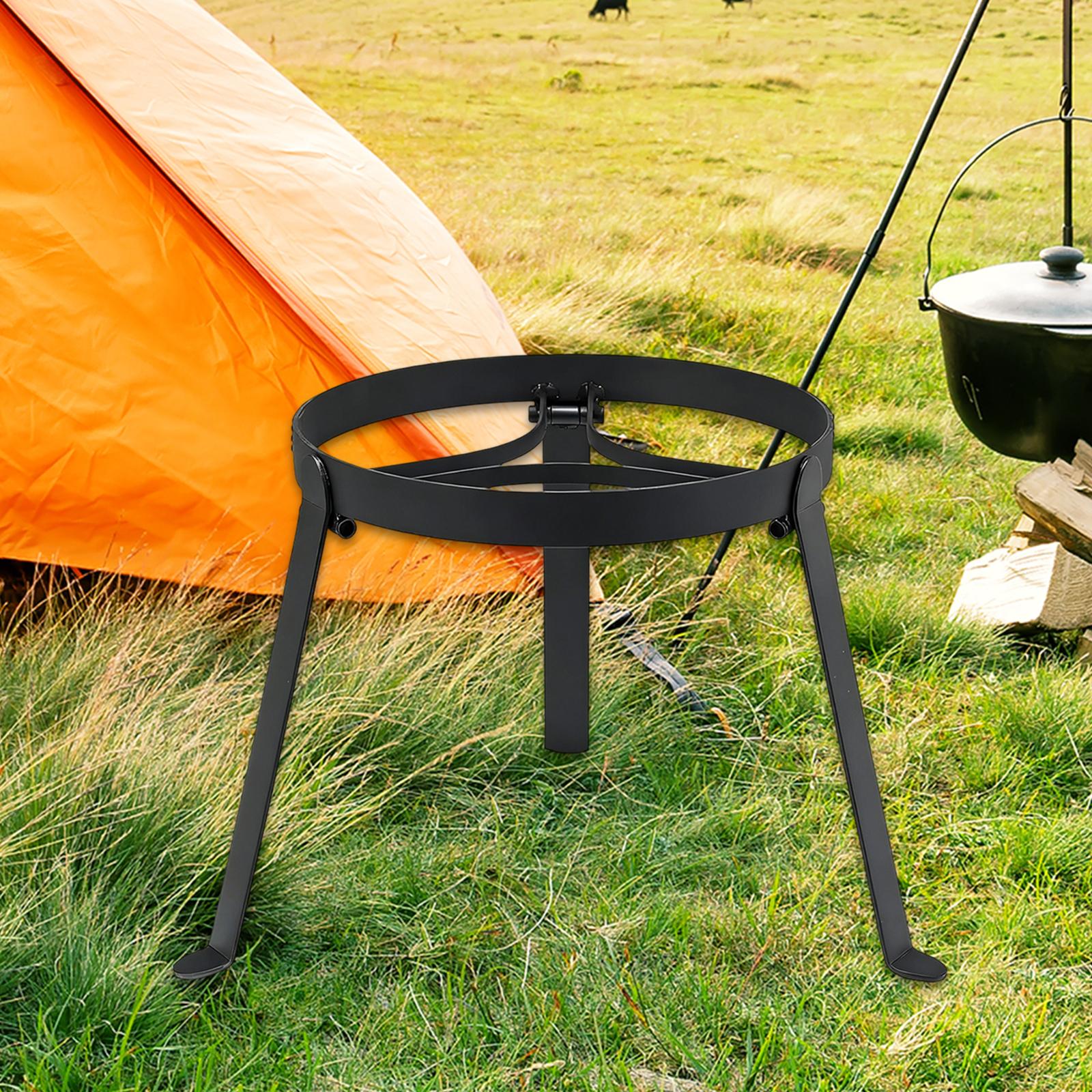 Camping Outdoor Cooking Equipment - Foldable Cooking Campfire Tripod Iron Portable