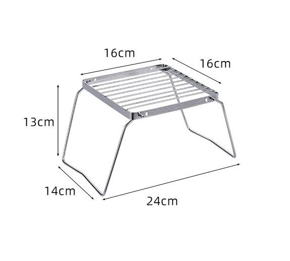 Camping Cooking Pan Set - Outdoor Stainless Steel Stove Holder Camping