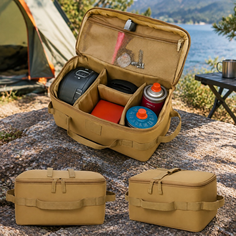 Camping Outdoor Cooking Equipment - Durable Large Camping Storage Bag with