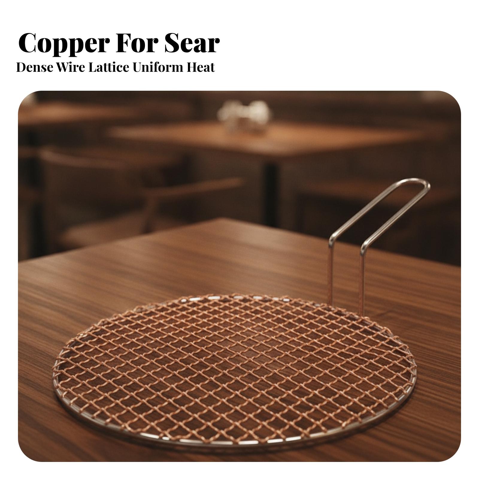 Portable Copper Mesh Round Gri - Camping Cooking Area review and price