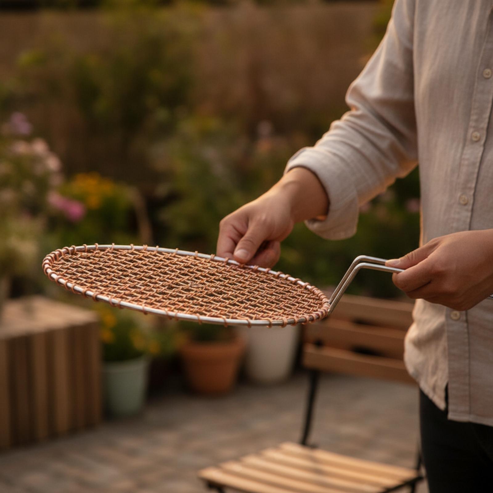 Portable Copper Mesh Round Gri - Camping Cooking Area review and price