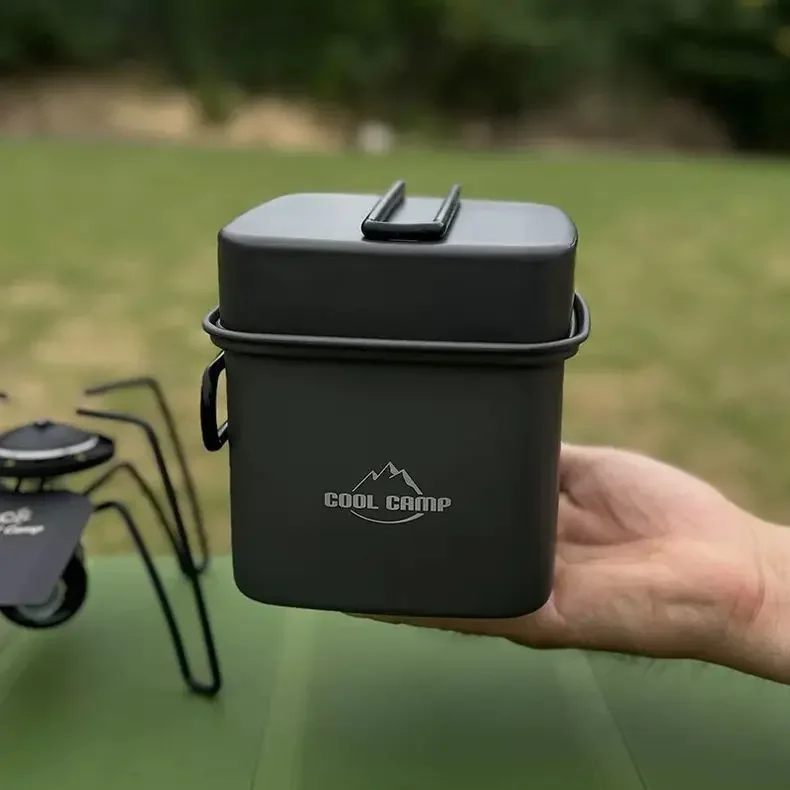 Outdoor Camping Square Pot Fol - Camping Cooking Box Set review and price