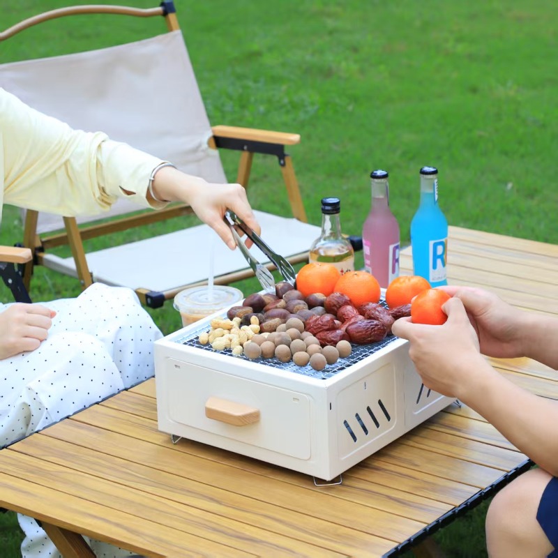 Portable Charcoal BBQ Grill Sq - Camping Cooking Area review and price