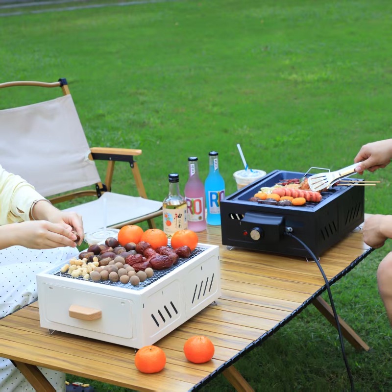 Portable Charcoal BBQ Grill Sq - Camping Cooking Area review and price