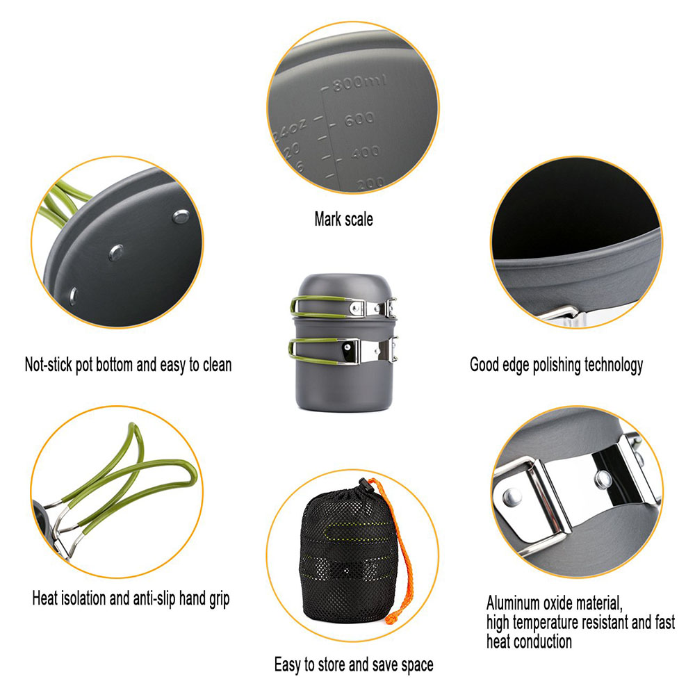 Ultralight Camping Pots Cookwa - Camping Cooking Pots And Pans review and price