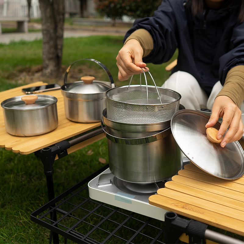 NOBANA Newest Outdoor Stainles - Camping Cooking Pots And Pans review and price