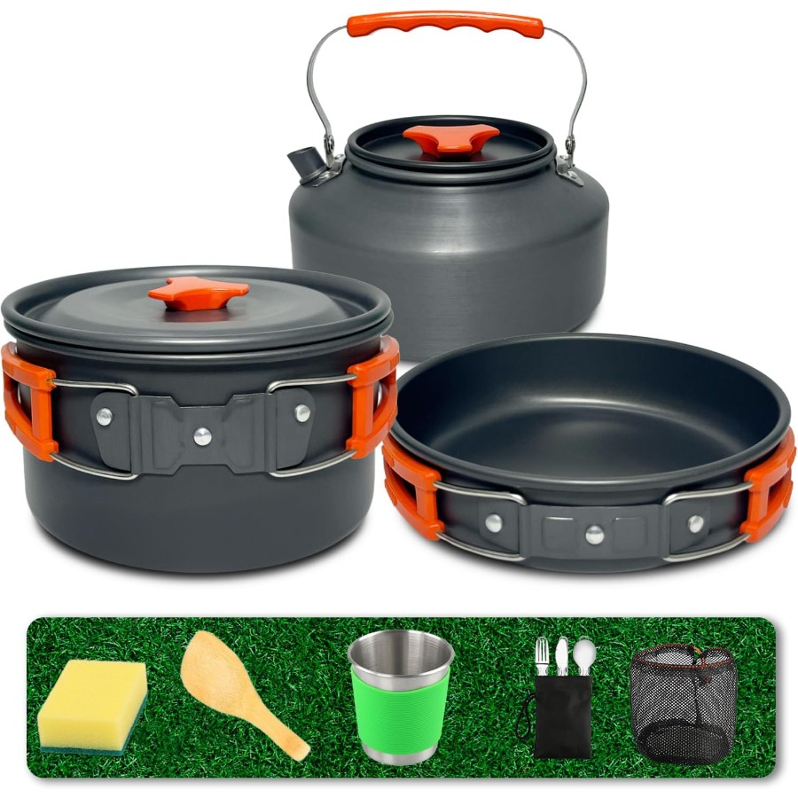 Camping Cookware Set: 35oz Non - Camping Cooking Pots And Pans review and price