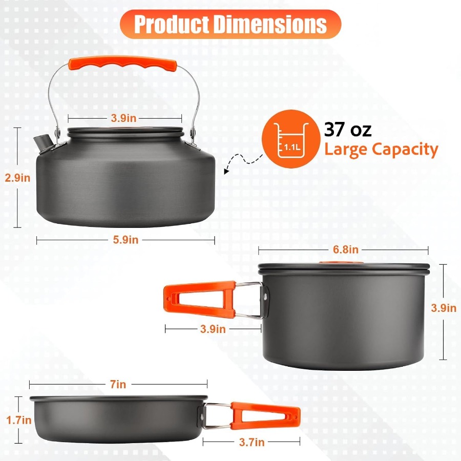 Camping Cookware Set: 35oz Non - Camping Cooking Pots And Pans review and price