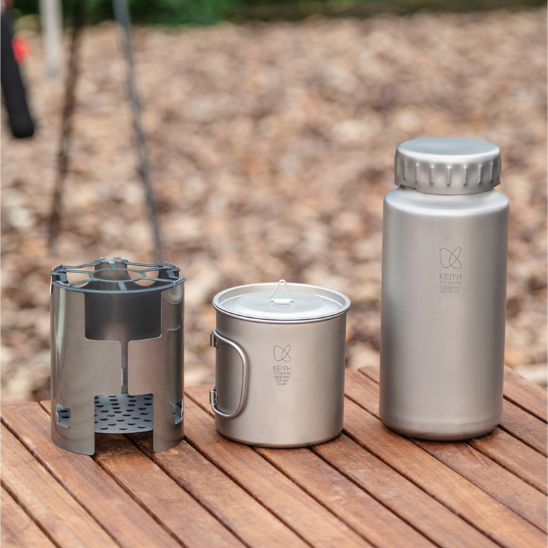 KEITH Pure Titanium Nesting Ca - Camping Outdoor Cooking Equipment review and price