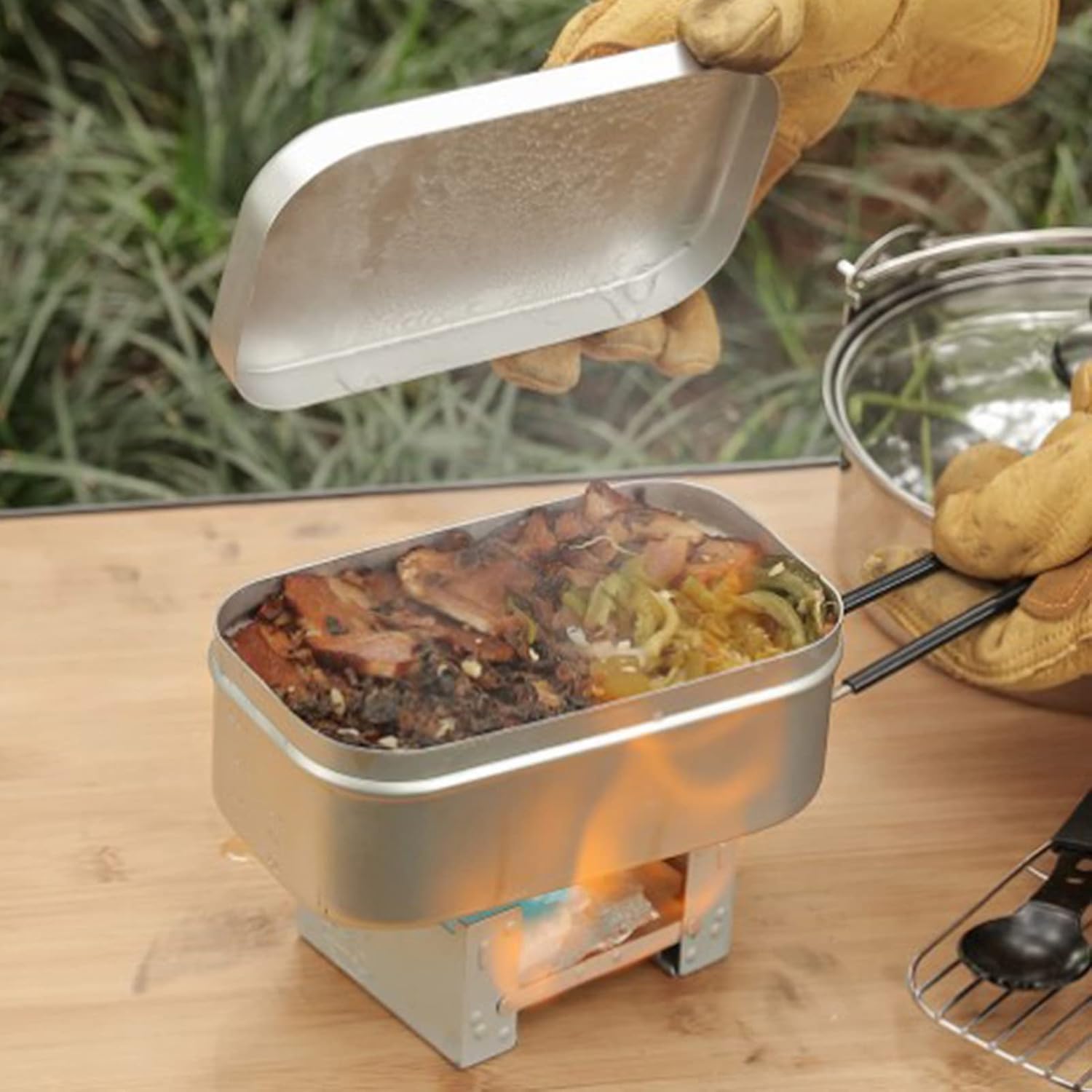 Foldable Bento Box Handle, Lun - Camping Outdoor Cooking Equipment review and price